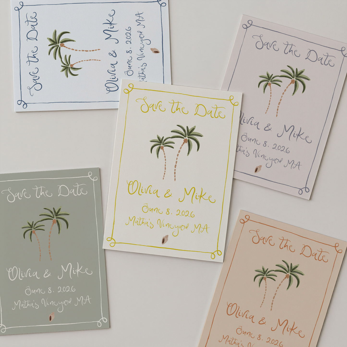 Wedding Save the Date | Hand Drawn Whimsical Coastal Design | Canva Template