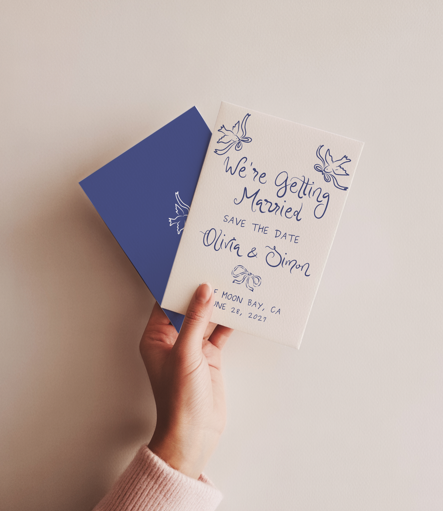 Wedding Save the Date | Whimsical Dove Design | Canva Template