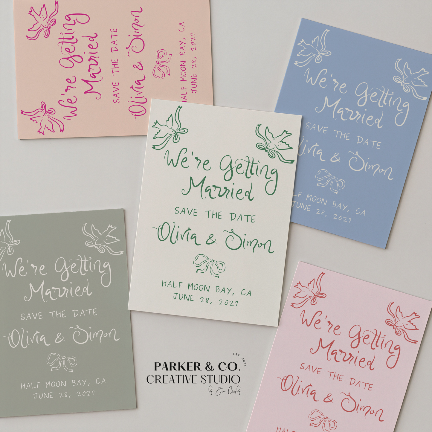 Wedding Save the Date | Whimsical Dove Design | Canva Template