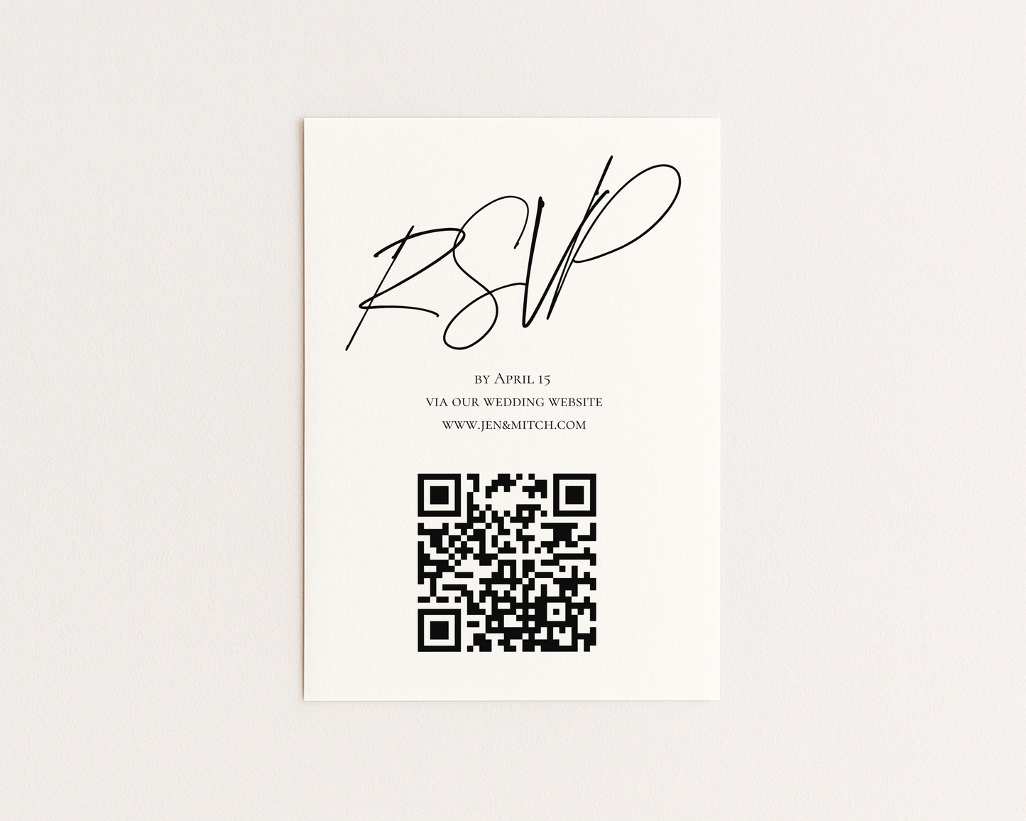 Minimalist Wedding Invitation Suite | Modern Script Design | Canva Template