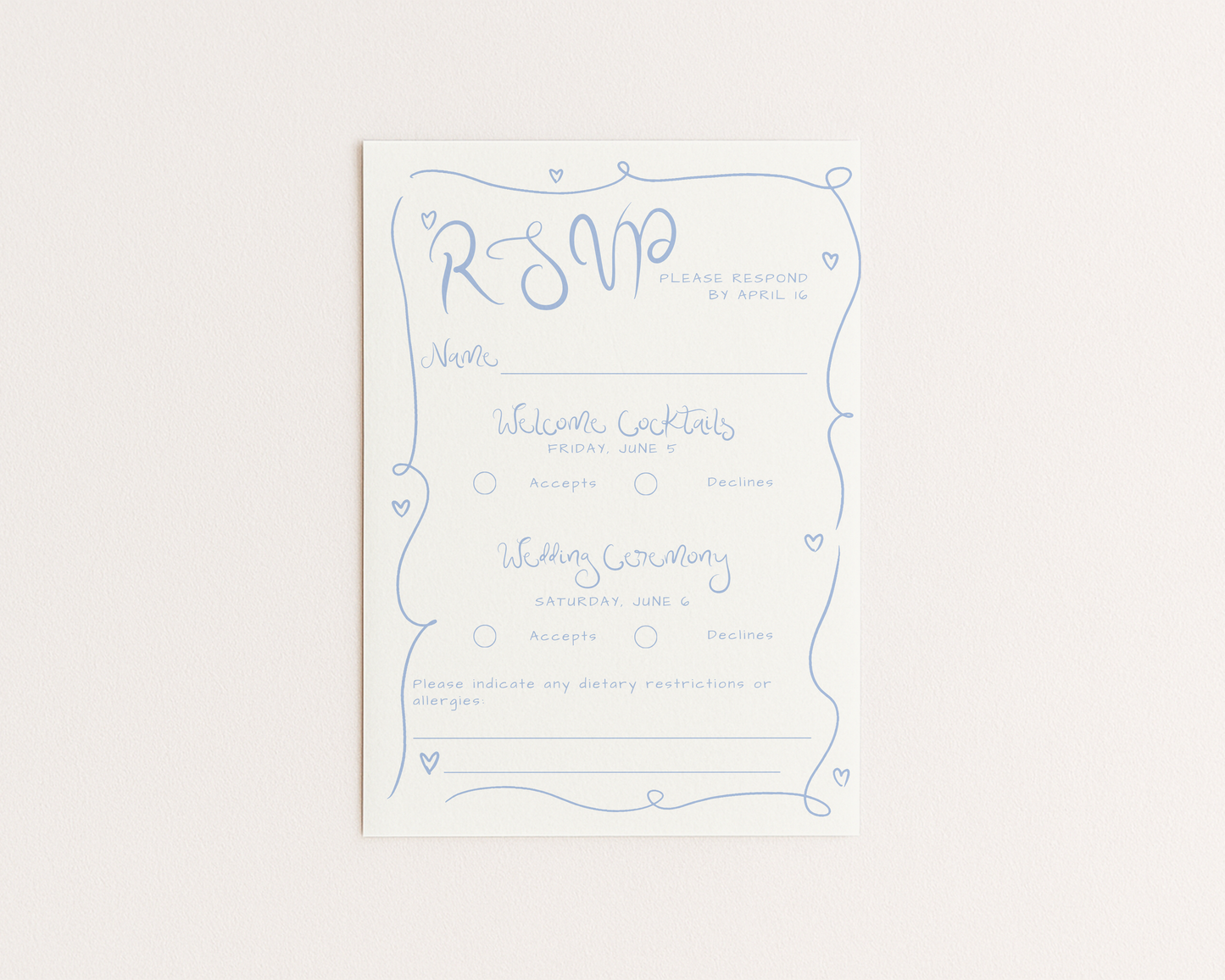 Whimsical Floral Wedding Invitation Suite | Hand Drawn Floral Design | Canva Template